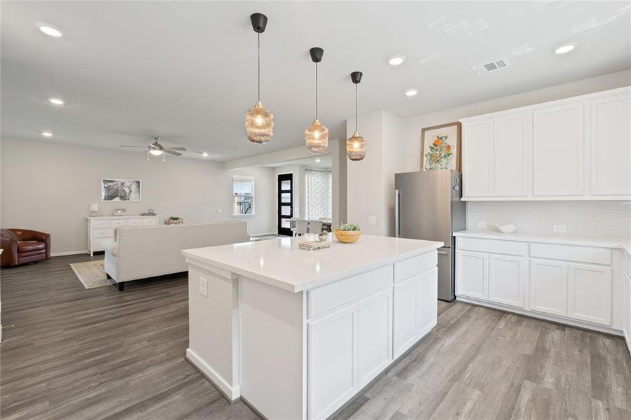 Kitchen OPEN to living area