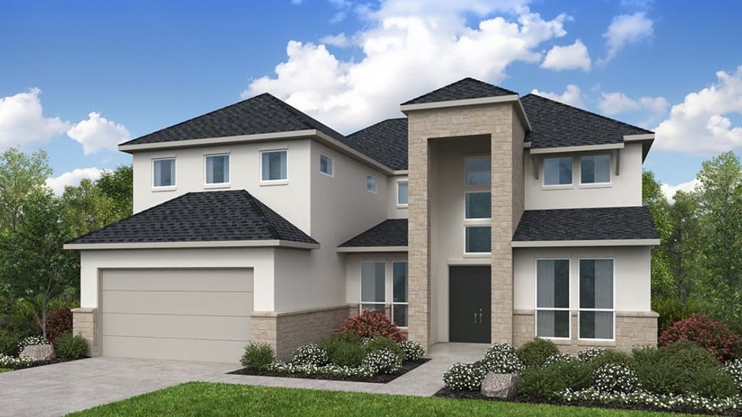 Representative exterior photo of a completed home built from the Vincent by Taylor Morrison in Ryehill, Rosenberg, TX (Image 2). Representative exterior photo of a completed home built from the Vincent by Taylor Morrison in Ryehill, Rosenberg, TX (Image 2).