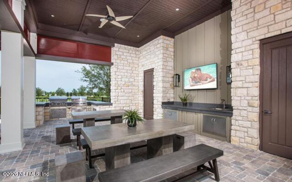 Exterior details and patio area of a home in Shearwater, St. Augustine (Image 4). Exterior details and patio area of a home in Shearwater, St. Augustine (Image 4).