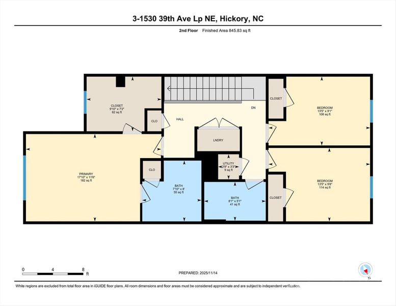 2D floor plan layout of this home in Bear Park, Hickory, NC (Image 5).