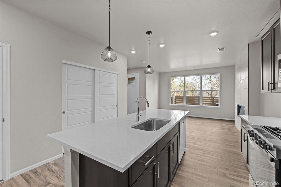 Furnished interior view inside a new home in , Arvada (Image 7).