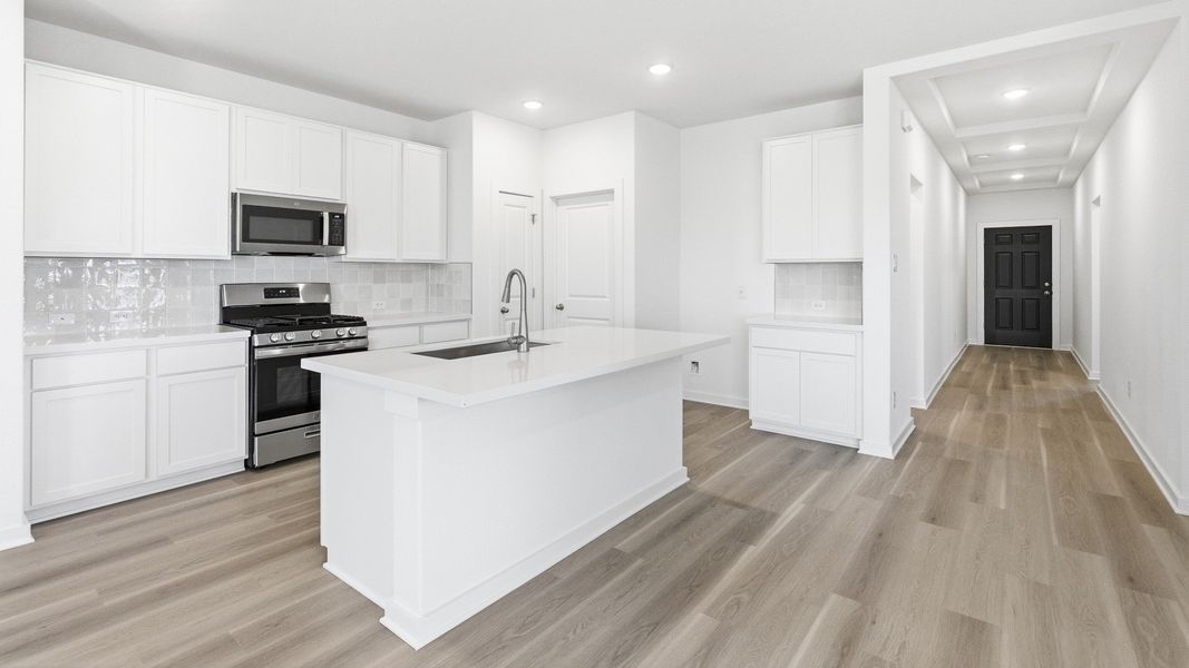 Furnished interior view inside a new home in Sky Ridge, San Marcos (Image 10).