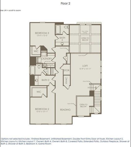 2D floor plan layout of this home in Villages at Sharon Springs, Cumming, GA (Image 3). 2D floor plan layout of this home in Villages at Sharon Springs, Cumming, GA (Image 3).