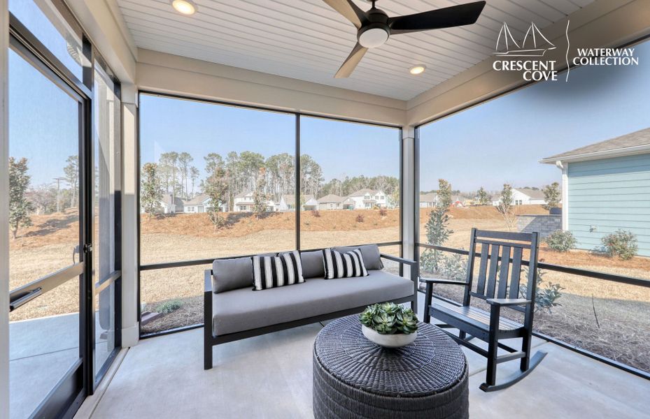 Representative exterior details of a home built from the Vanderbilt - Waterway Collection by Pulte Homes in Crescent Cove, Myrtle Beach (Image 3).