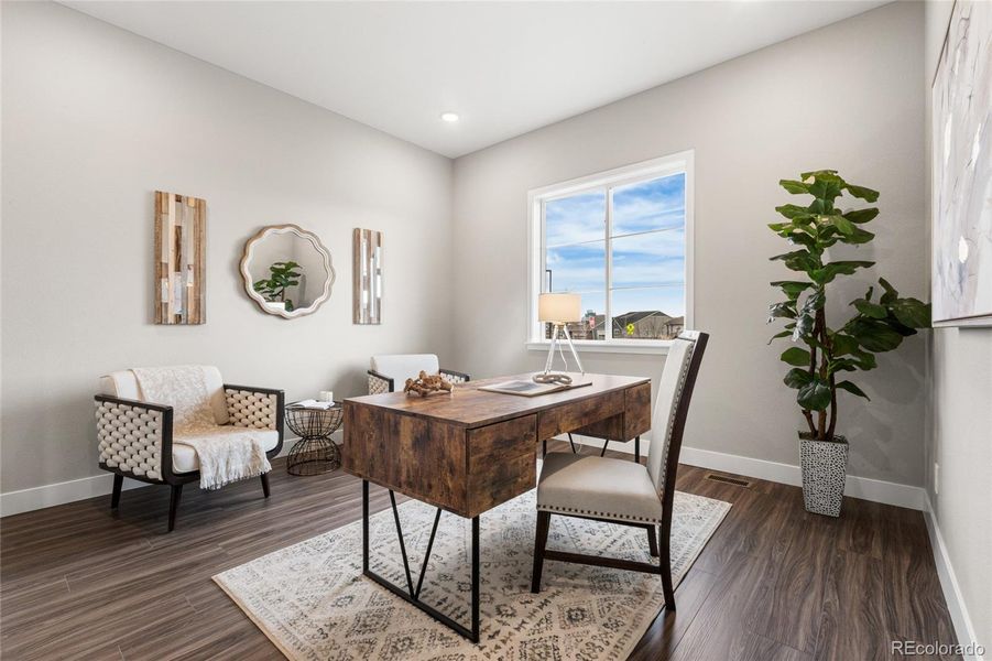 Furnished interior view inside a new home in Hilltop at Inspiration, Aurora (Image 32).
