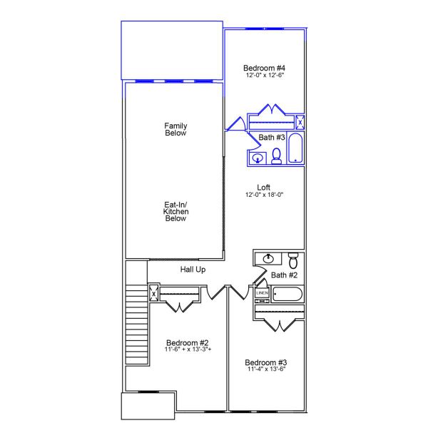 2D floor plan layout of this home in Bally Castle, Murrells Inlet, SC (Image 3).