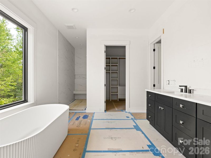 In-progress construction of a new home in , Horse Shoe, NC (Image 19).