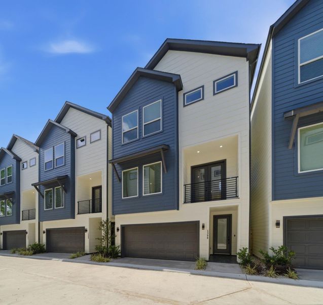 Front exterior of a new home in Cedar Post, Houston, TX, highlighting curb appeal (Image 2). Front exterior of a new home in Cedar Post, Houston, TX, highlighting curb appeal (Image 2).