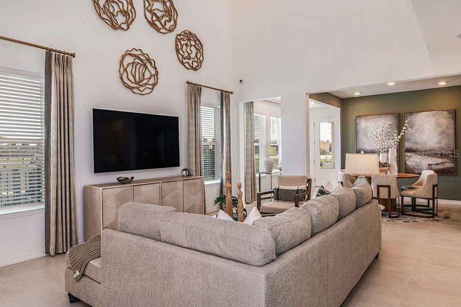 Furnished interior view inside a new home in Harvest at Ovation, Winter Garden (Image 11).