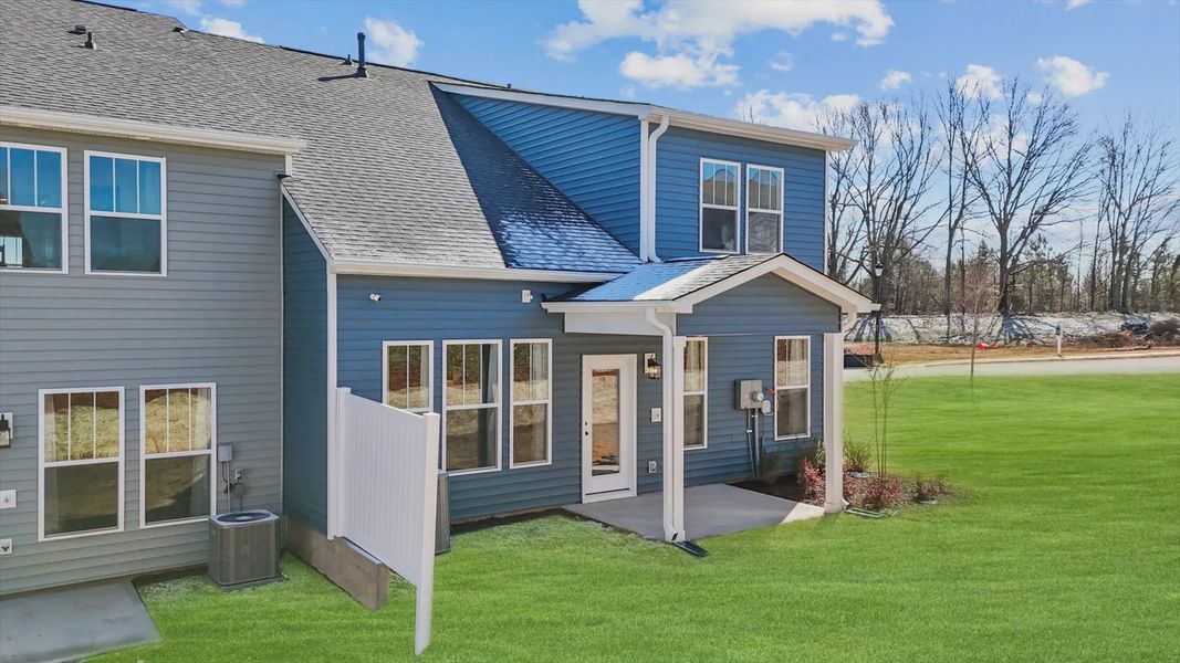 Representative exterior photo of a completed home built from the Summit by DRB Homes in Aspen Ridge, Lyman, SC (Image 19). Representative exterior photo of a completed home built from the Summit by DRB Homes in Aspen Ridge, Lyman, SC (Image 19).