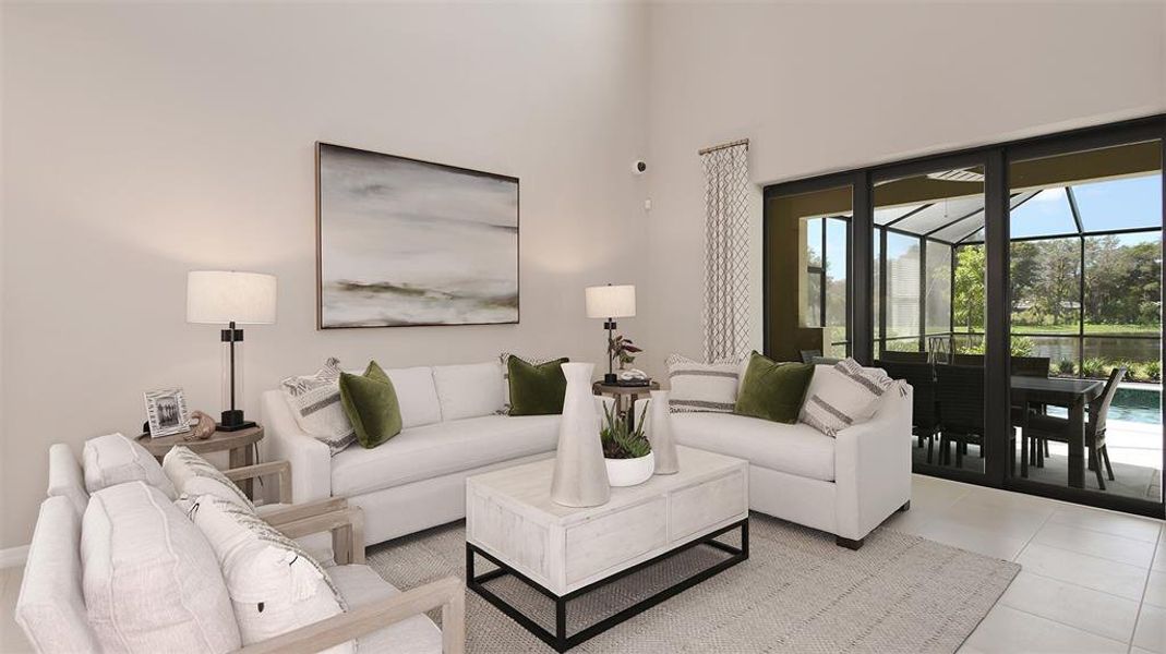 Furnished interior view inside a new home in Lochside, Mount Dora (Image 8). Furnished interior view inside a new home in Lochside, Mount Dora (Image 8).