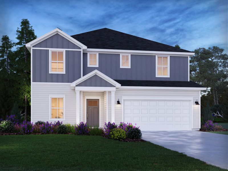 Representative exterior photo of a completed home built from the Johnson by Meritage Homes in Mission Hills, La Vergne, TN (Image 11).