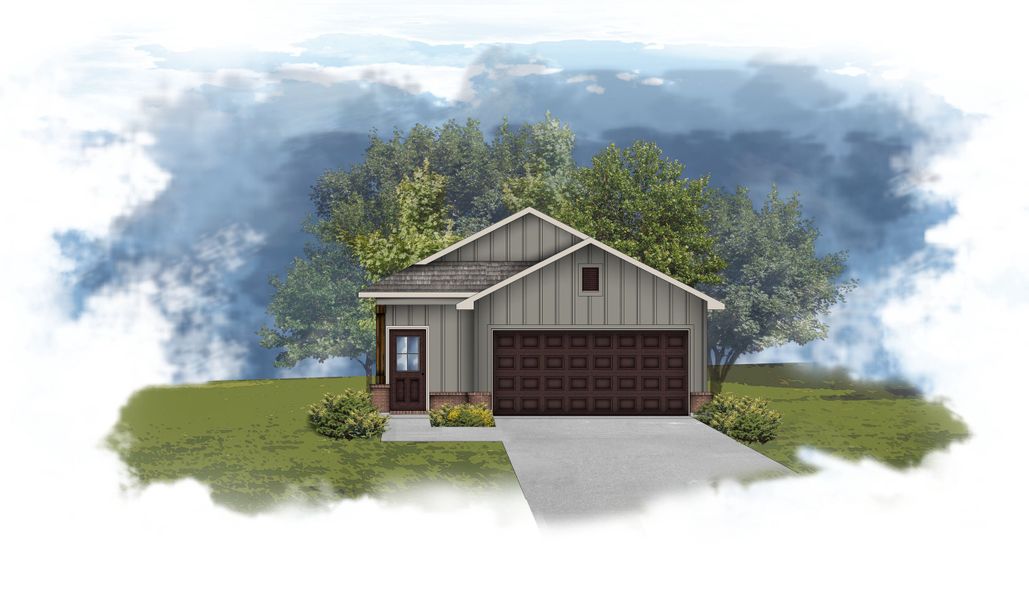 Representative exterior photo of a completed home built from the Cordell I II by DSLD Homes in Natureview, Freeport, FL (Image 1).