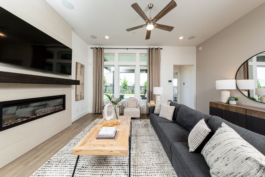 Representative furnished interior of a home built from the Sheffield by Beazer Homes in Bridgeland, Cypress (Image 8). Representative furnished interior of a home built from the Sheffield by Beazer Homes in Bridgeland, Cypress (Image 8).