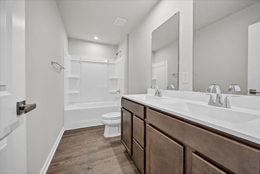 Furnished interior view inside a new home in Cameron Ridge 2-Story, Columbia (Image 9). Furnished interior view inside a new home in Cameron Ridge 2-Story, Columbia (Image 9).