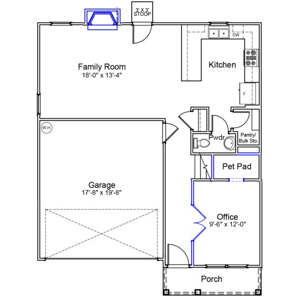 2D floor plan layout of this home in Ellington, Elgin, SC (Image 3).