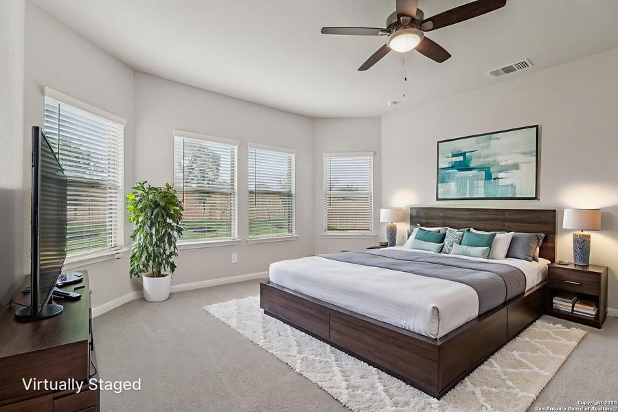 Furnished interior view inside a new home in Royal Crest, San Antonio (Image 15). Furnished interior view inside a new home in Royal Crest, San Antonio (Image 15).
