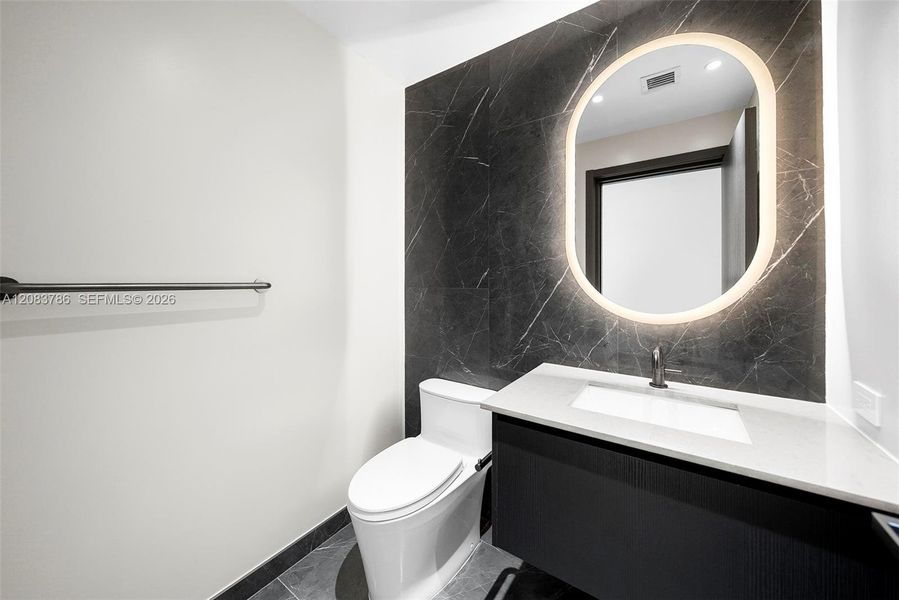 Furnished interior view inside a new home in , Miami Beach (Image 16). Furnished interior view inside a new home in , Miami Beach (Image 16).