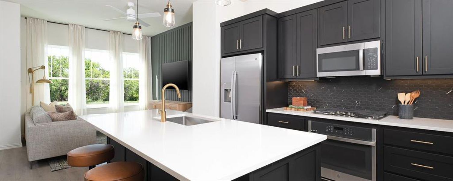 Furnished interior view inside a new home in Collin Creek, Plano (Image 3).