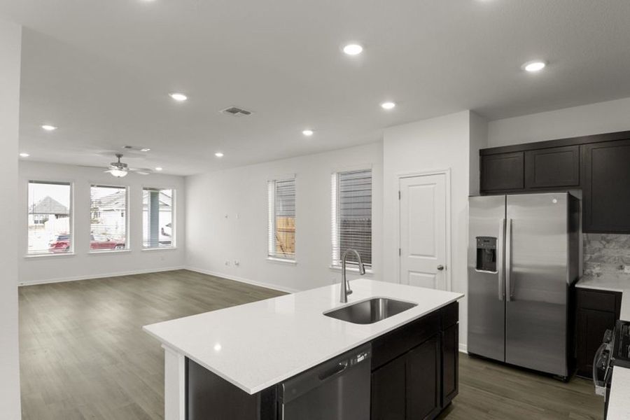 Representative furnished interior of a home built from the Elm by Pacesetter Homes in Blanco Vista, San Marcos (Image 11).