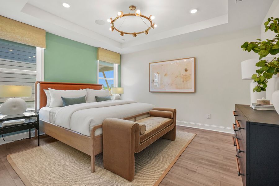 Representative furnished interior of a home built from the Compass by Del Webb in Del Webb Carolina Ridge, Midland (Image 33).