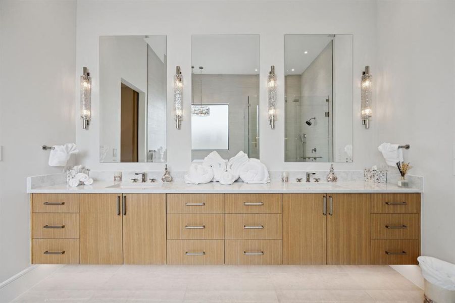 Furnished interior view inside a new home in Avadene at Las Colinas, Irving (Image 32).