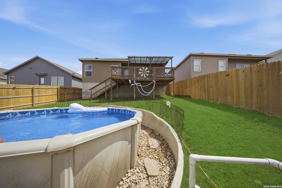 Exterior details and patio area of a home in Sage Meadows, St. Hedwig (Image 3).