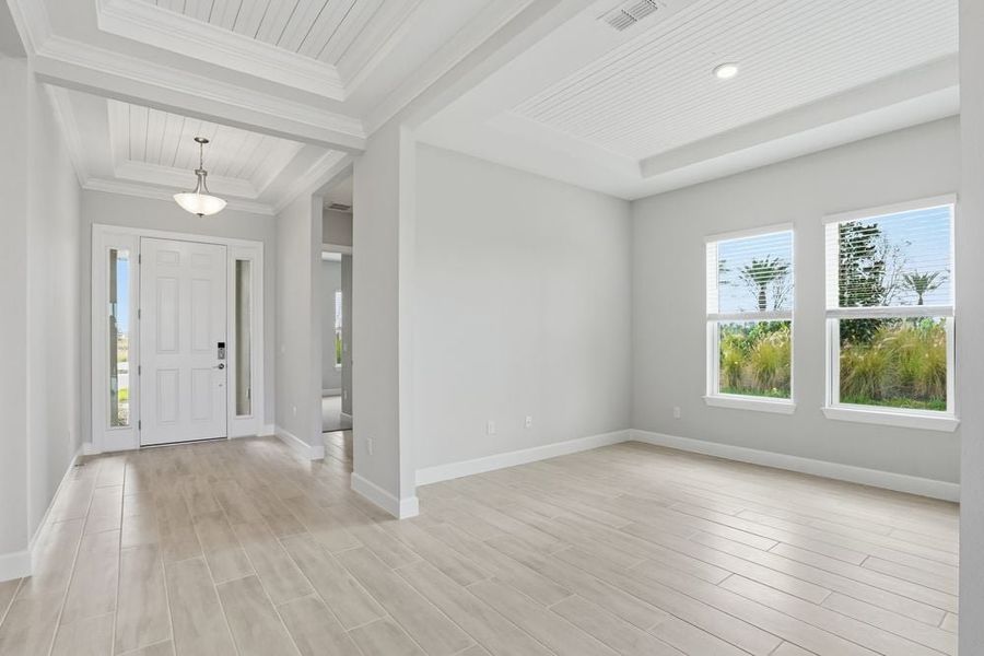 Representative unfurnished interior of a home built from the Monte by Taylor Morrison in Esplanade at McKinnon Groves, Winter Garden (Image 12). Representative unfurnished interior of a home built from the Monte by Taylor Morrison in Esplanade at McKinnon Groves, Winter Garden (Image 12).