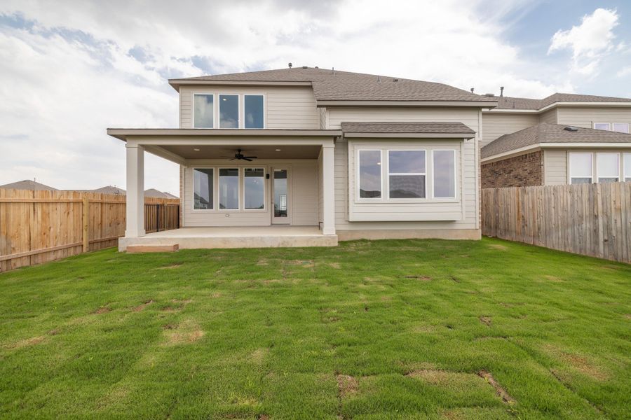 Exterior details and patio area of a home in Santa Rita Ranch, Liberty Hill (Image 20).