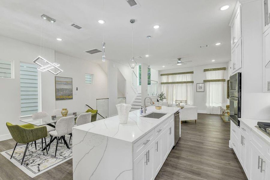 Furnished interior view inside a new home in , Houston (Image 12).