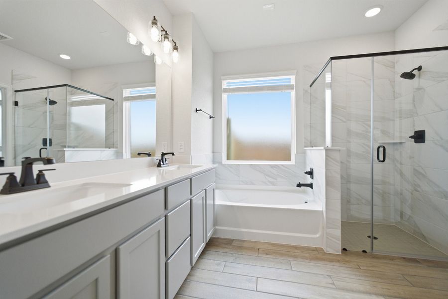 Furnished interior view inside a new home in Megan's Landing, Castroville (Image 10).
