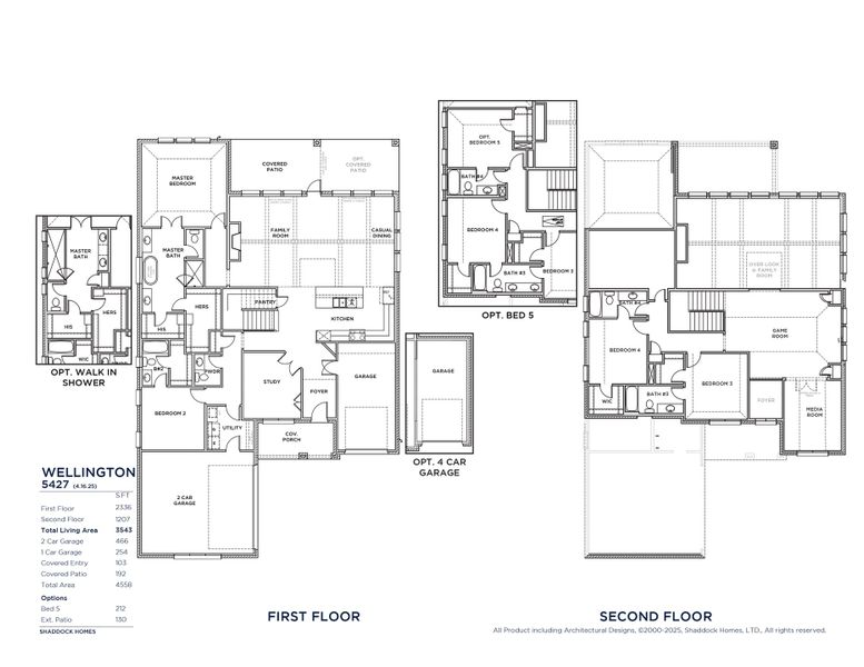 2D floor plan layout for the Wellington - 5427 by Shaddock Homes in The Homestead - 62', Rockwall, TX (Image 3). 2D floor plan layout for the Wellington - 5427 by Shaddock Homes in The Homestead - 62', Rockwall, TX (Image 3).
