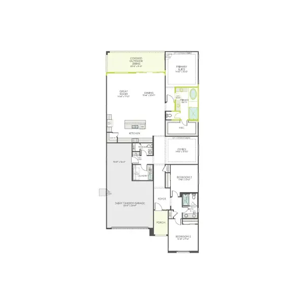 2D floor plan layout of this home in Soleo, San Tan Valley, AZ (Image 5). 2D floor plan layout of this home in Soleo, San Tan Valley, AZ (Image 5).