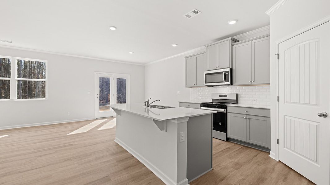 Representative furnished interior of a home built from the Elle by D.R. Horton in Hamptons at Riverwood South, Dallas (Image 5).