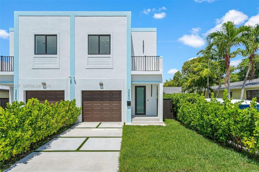 Front exterior of a new home in , Miami, FL, highlighting curb appeal (Image 18).