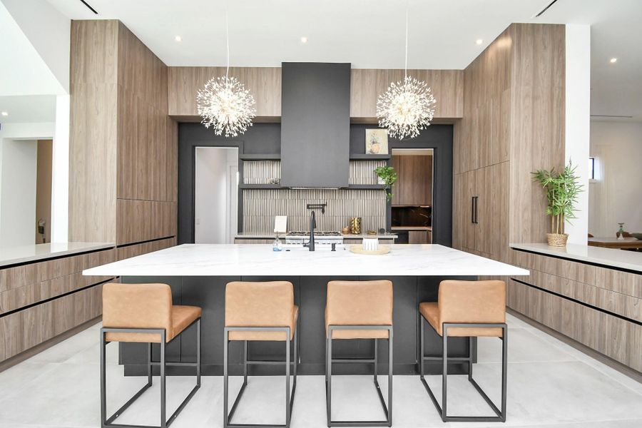 European custom cabinets with a huge kitchen island. European custom cabinets with a huge kitchen island.
