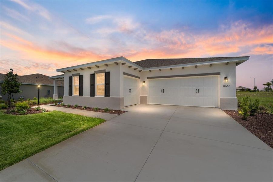 Front exterior of a new home in , Ocala, FL, highlighting curb appeal (Image 20). Front exterior of a new home in , Ocala, FL, highlighting curb appeal (Image 20).