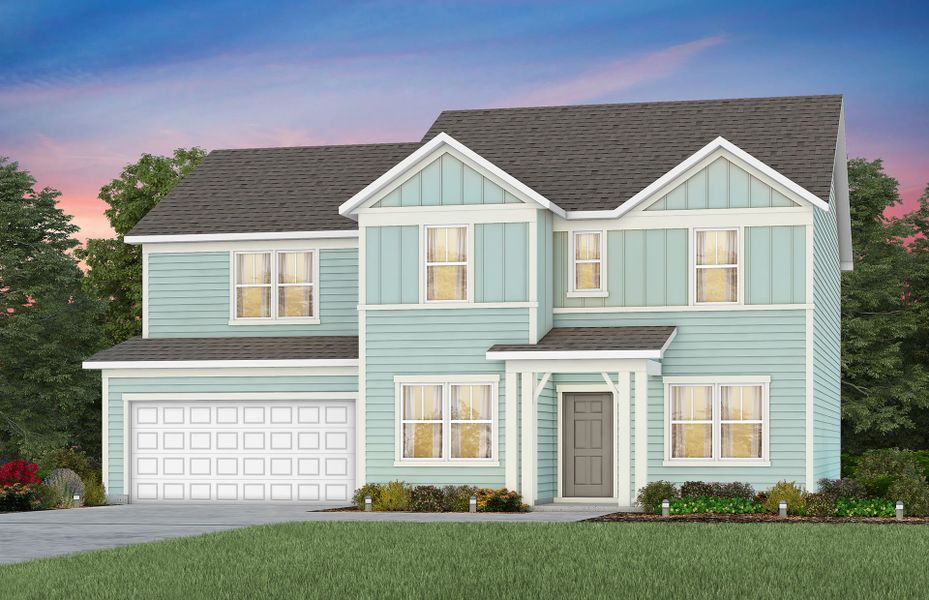 Representative exterior photo of a completed home built from the Liston by Pulte Homes in Carriage Estates, Lexington, SC (Image 2).