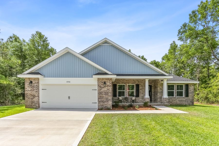 Representative exterior photo of a completed home built from the The Sapphire by Herbst Homes in Clear Water Landing, Milton, FL (Image 41).