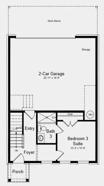2D floor plan layout of this home in Chandler Run, Tucker, GA (Image 4).