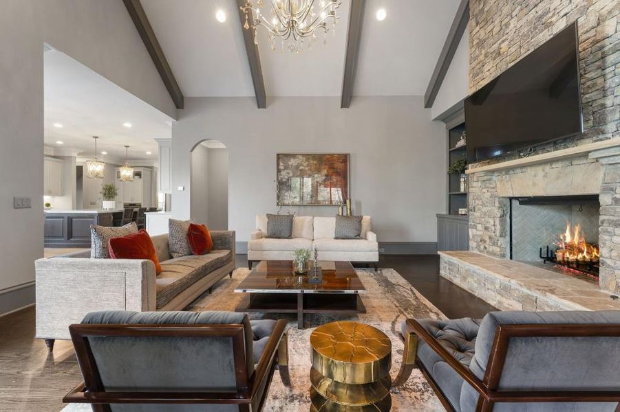 Furnished interior view inside a new home in , Johns Creek (Image 22).