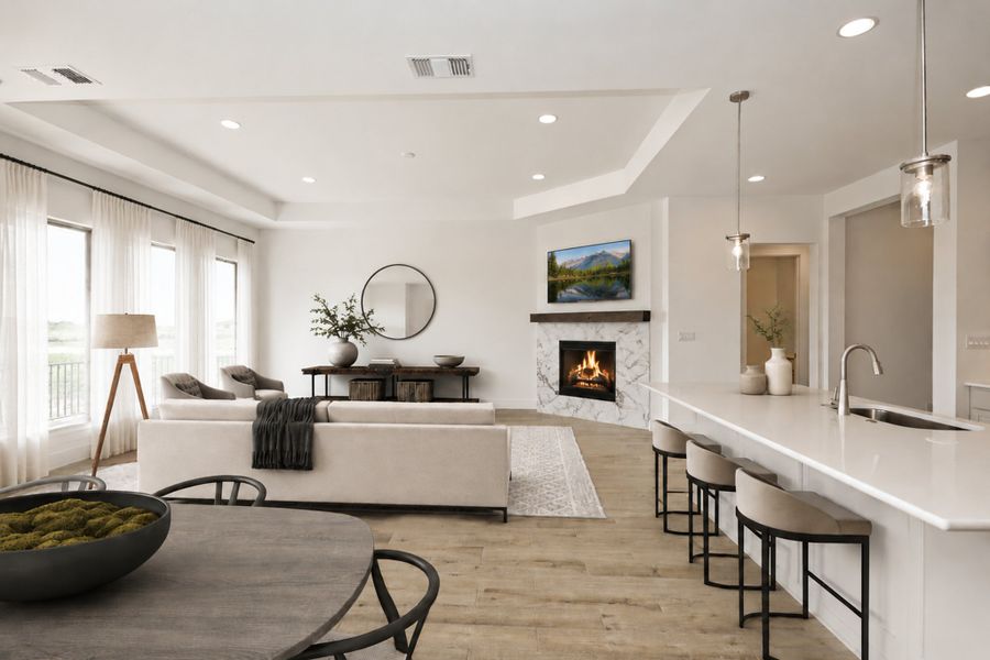 Furnished interior view inside a new home in Scofield Farms Estates, Georgetown (Image 11).