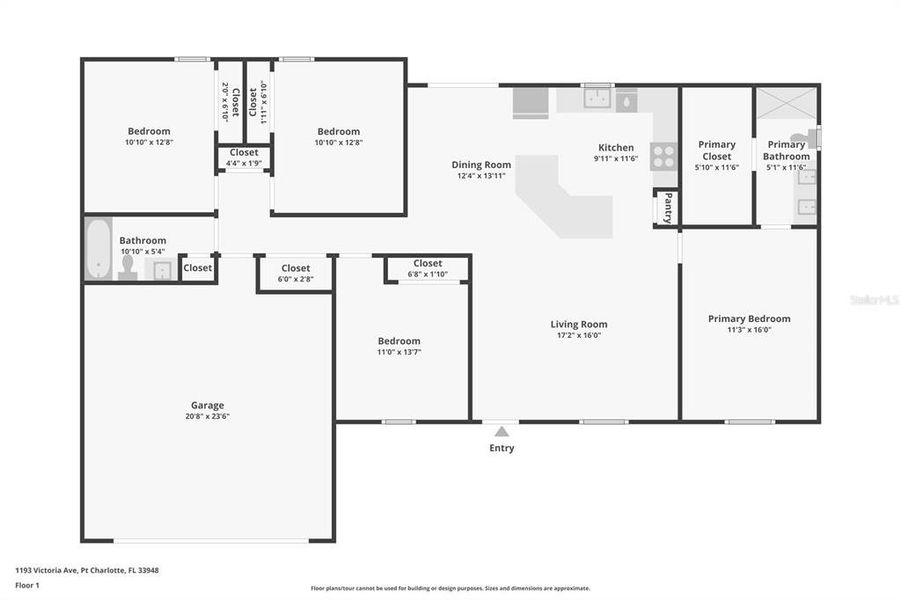 2D floor plan layout of this home in , Port Charlotte, FL (Image 3).