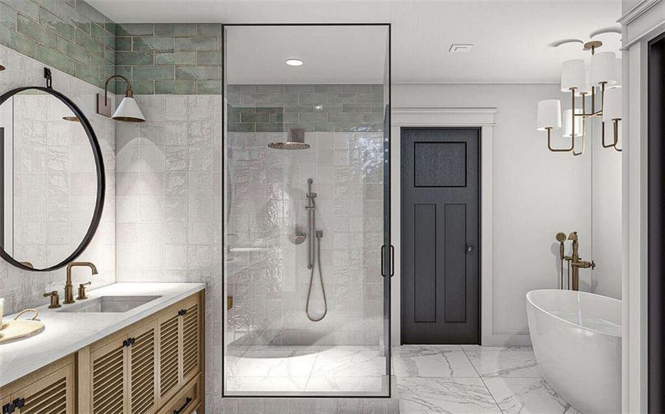 Furnished interior view inside a new home in , Marietta (Image 17).