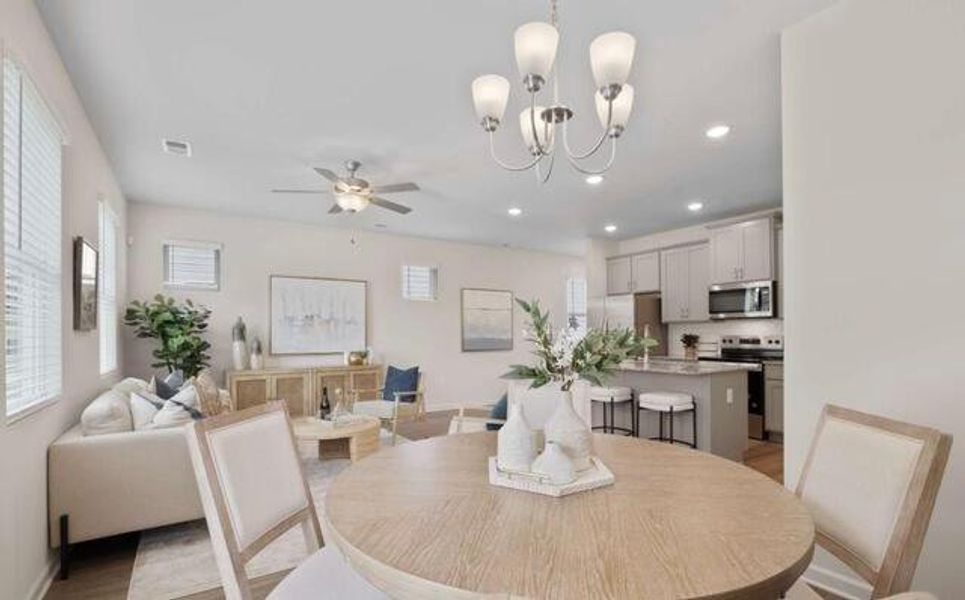Furnished interior view inside a new home in Walden Park - The Retreat, Jonesboro (Image 13). Furnished interior view inside a new home in Walden Park - The Retreat, Jonesboro (Image 13).