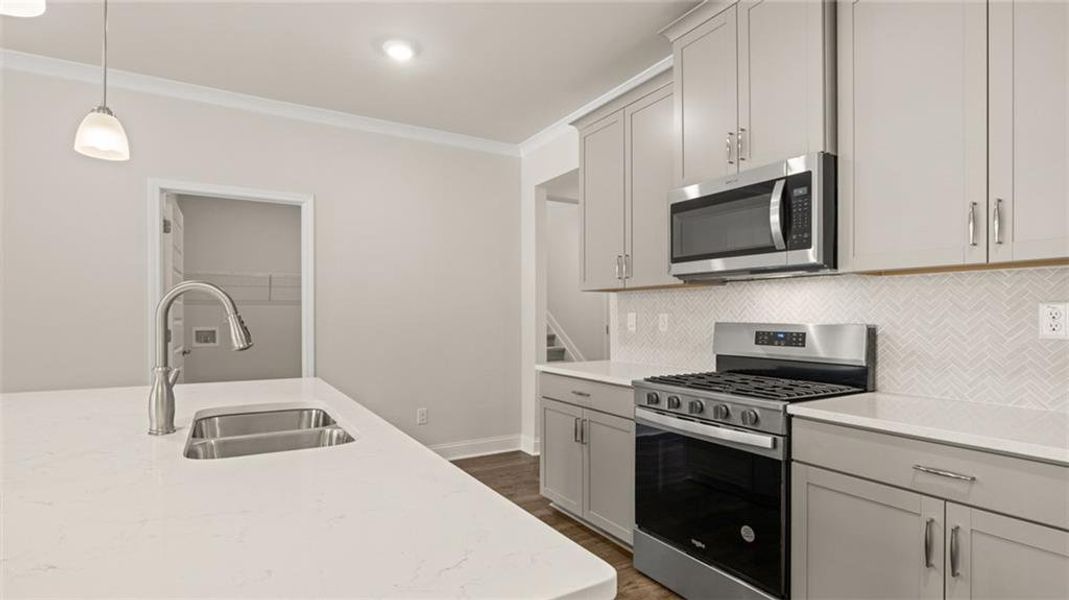 Furnished interior view inside a new home in Oak Ridge Meadows - Active Adult, Locust Grove (Image 13). Furnished interior view inside a new home in Oak Ridge Meadows - Active Adult, Locust Grove (Image 13).
