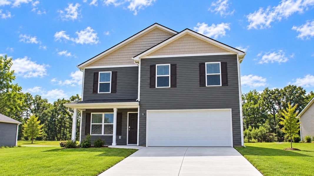 Front exterior of a new home in Owensby Farms, Dayton, TN, highlighting curb appeal (Image 21).