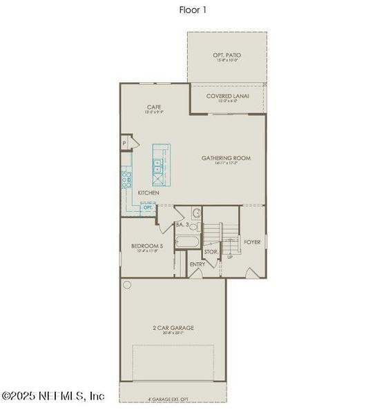 2D floor plan layout of this home in Murray Farms, Middleburg, FL (Image 3).