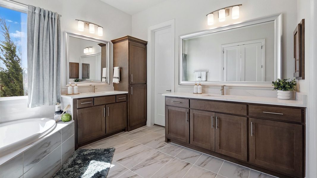 Representative furnished interior of a home built from the Princeton by DRB Homes in Green Meadows Classic, Celina (Image 12).