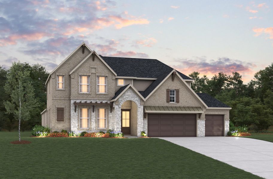 Representative exterior photo of a completed home built from the Westbury by Beazer Homes in ARTAVIA, Conroe, TX (Image 3).